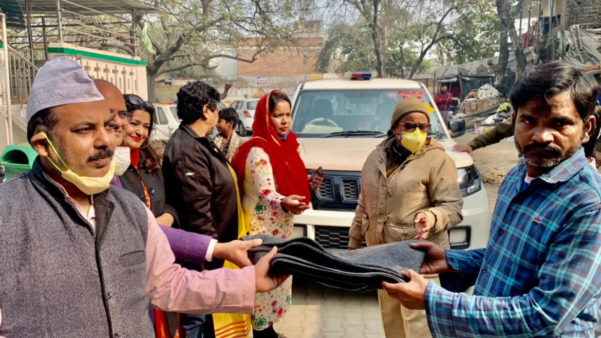 Distribution of Blankets By Our Honourable DCP of Lucknow